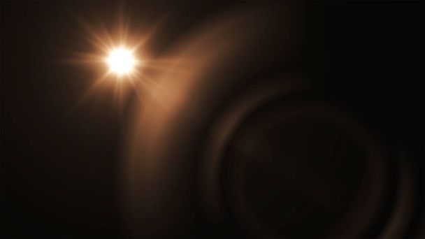 Abstraktes Linsenreflexlicht über schwarzem Hintergrund - Foto, Bild