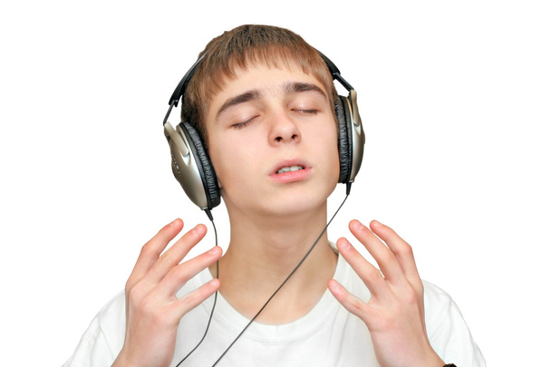 Teenager is singing - Φωτογραφία, εικόνα