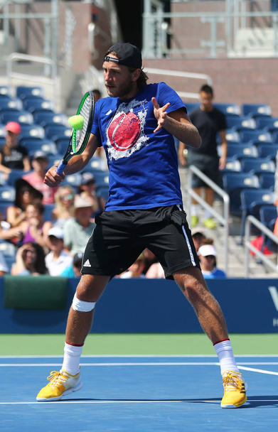 Professional tennis player Lucas Pouille of France practices for US Open 2017  - Photo, Image