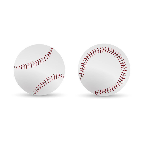 Bola de béisbol, softbol, equipo vector iconos
 - Vector, Imagen