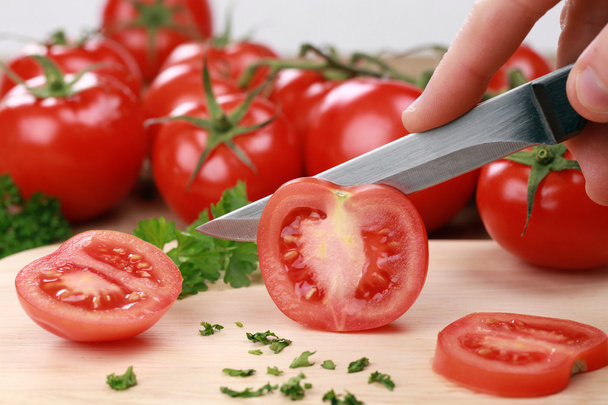 Sliced tomato - Fotoğraf, Görsel