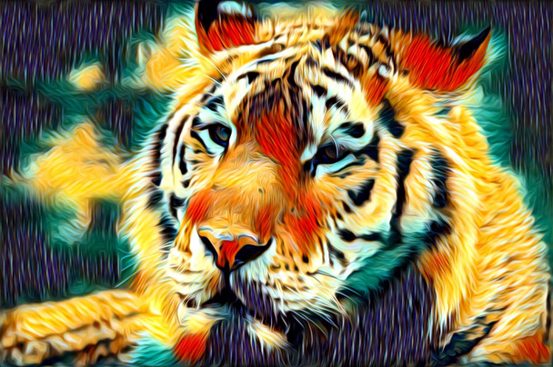 tigre art illustration couleur
 - Photo, image