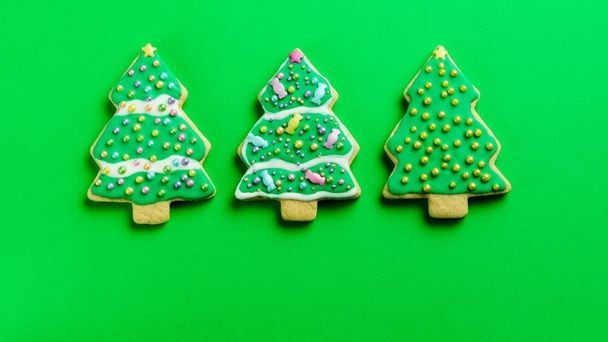 Christmas different form cookies winter selebration background. - 写真・画像