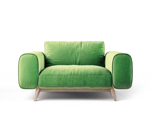 green cozy armchair - Fotó, kép