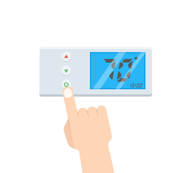 Electronic Thermostat with Hand  - Vektor, Bild
