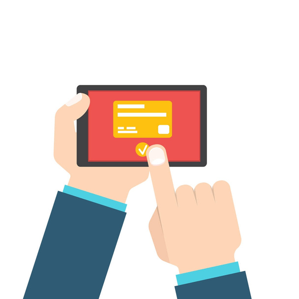Mobile payment, e banking concept  - Wektor, obraz