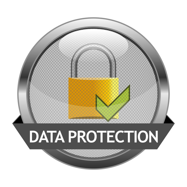 Vector Button Data Protection - Vector, Image