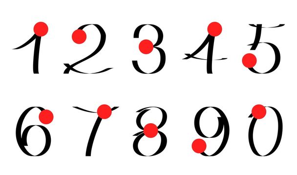 Números caligráficos
 - Vector, imagen