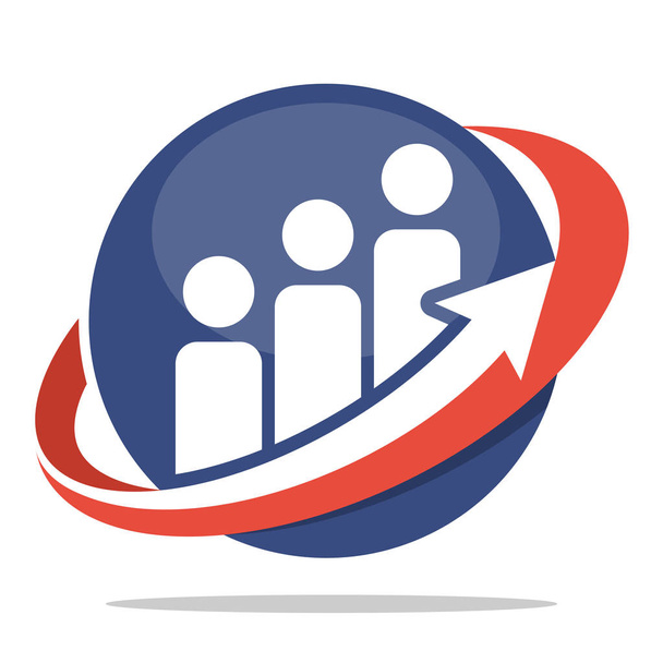 icon logo with the concept of leadership, human resource development - Vector, Image