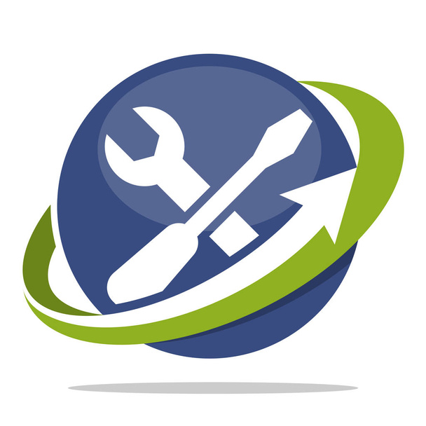 Logo ikonjai a mechanikus üzleti, beállítás, szerviz, javítás és karbantartás - Vektor, kép
