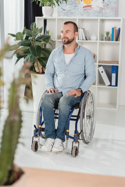 disabled man on wheelchair - Fotó, kép