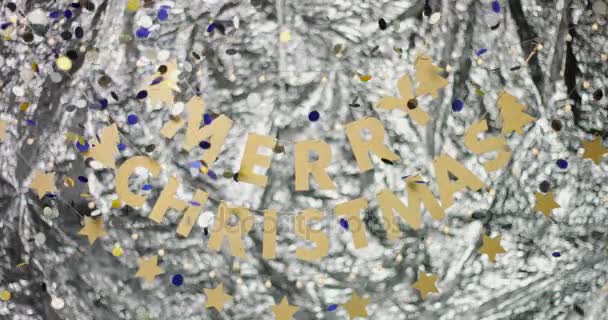 Vidám karácsony arany betűkkel - Felvétel, videó
