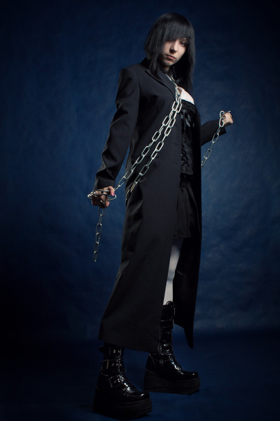 Chained gothic girl - Foto, Imagem