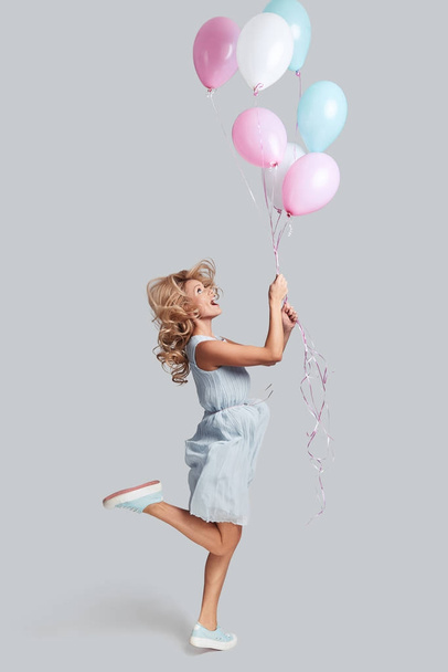 woman in dress jumping - Photo, Image