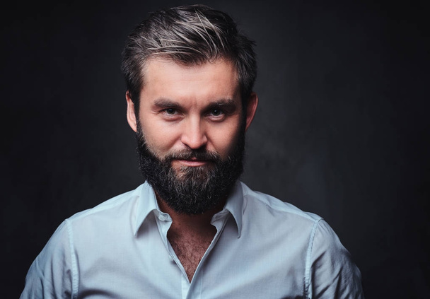 Bearded man dressed in a shirt - Photo, Image