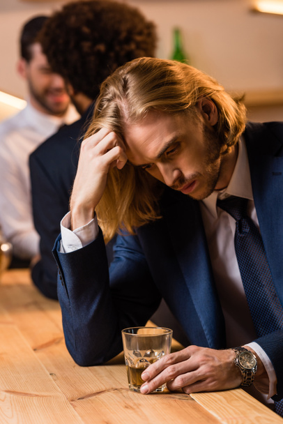 businessman drinking whisky in bar  - Photo, Image