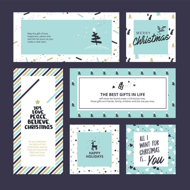 Style design plat cartes de voeux de Noël et Nouvel An
 - Vecteur, image