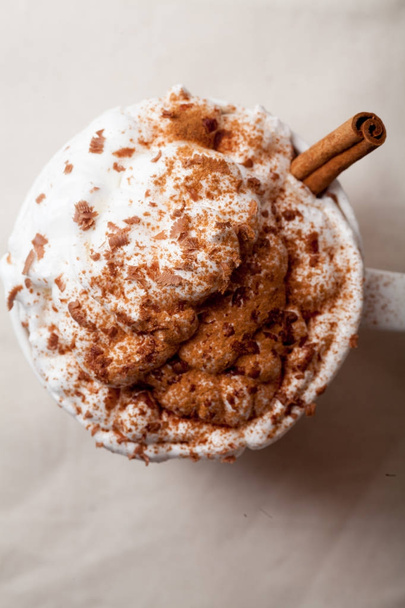 Cup of cocoa with whipped cream - Foto, imagen