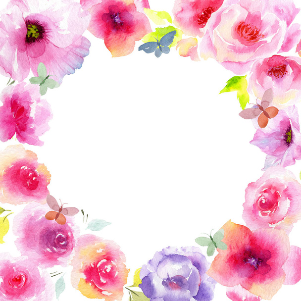 Рамка из цветов Евстомы
  - Фото, изображение