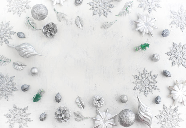 Christmas festive arrangement of decorative elements. - Zdjęcie, obraz