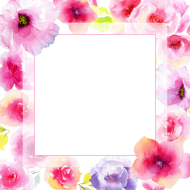 Eustoma květiny rámec  - Fotografie, Obrázek