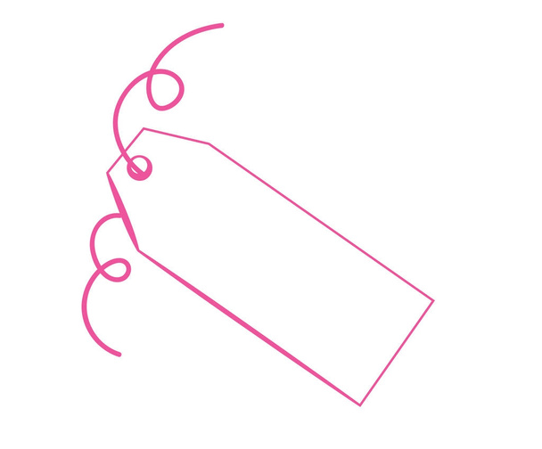 Etiqueta rosa em branco
 - Vetor, Imagem
