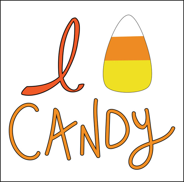 I Love Candy Corn - Vector, Image