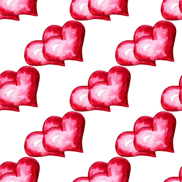 Seamless pattern with red heart - Photo, Image