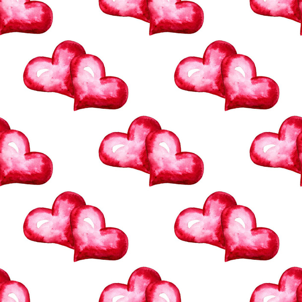 Seamless pattern with red heart - Foto, Imagen