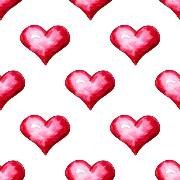 Seamless pattern with red heart - Zdjęcie, obraz