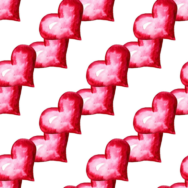 Seamless pattern with red heart - Fotoğraf, Görsel