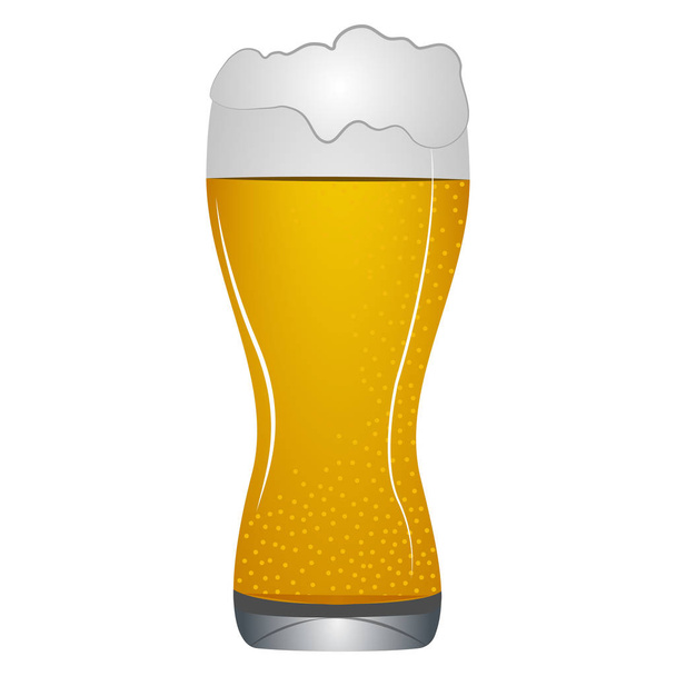 Isolated beer glass - Vector, Image