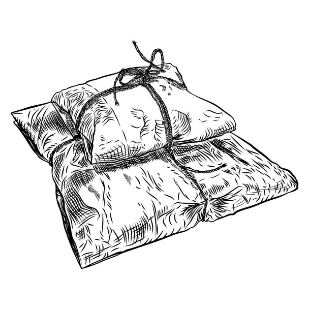 Paper wrapped soft gift box. - Vetor, Imagem