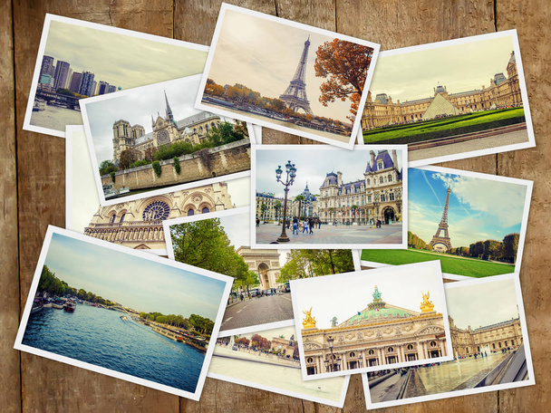 Collage Francia París. Enfoque selectivo
.  - Foto, Imagen