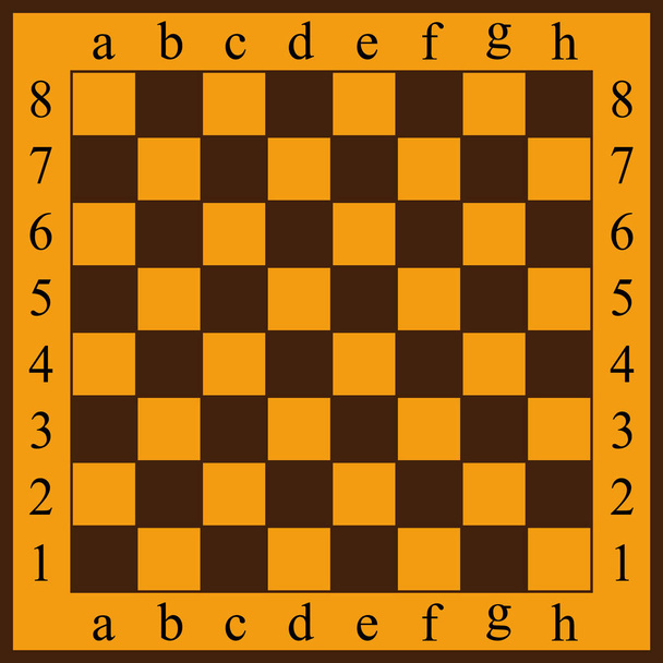 Ilustração vetorial de um tabuleiro de xadrez. Células amarelas e marrons
. - Vetor, Imagem