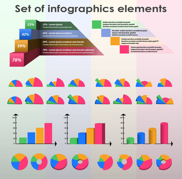Set of infographics elements - Vektor, Bild