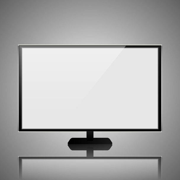 Reális Tv-képernyőn. Modern, stílusos lcd panel. Vektoros illusztráció - Vektor, kép