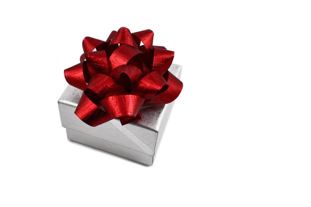 Gift box with bow stock images - Φωτογραφία, εικόνα
