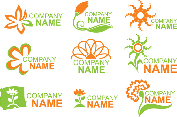 Floral logos - Vector, Image