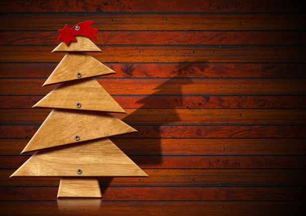 ahşap ve stilize Noel ağacı - Fotoğraf, Görsel