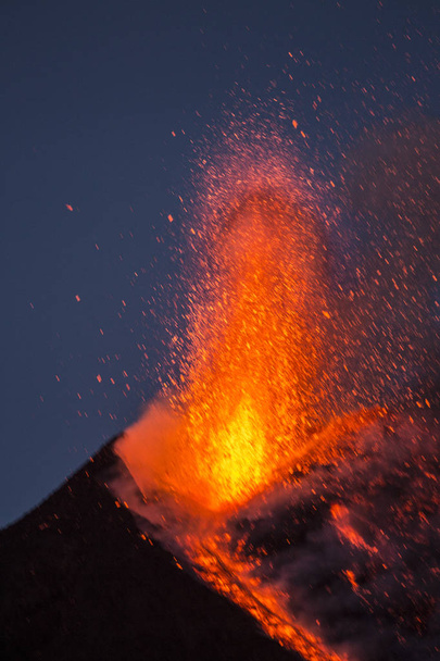 Eruption of Volcano Etna  in Sicily - Photo, Image