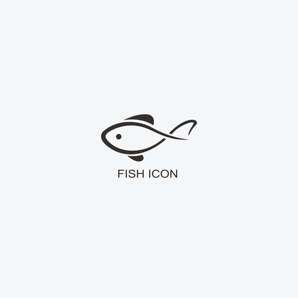 Rybí logo šablona pro design. Ikona rybí restaurace - Vektor, obrázek