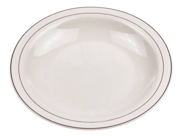 White empty plate isolated on white background - Photo, Image