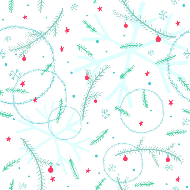 Seamless Christmas pattern  - Vector, Image