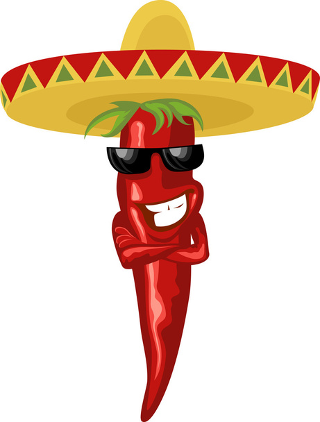 Meksikolainen kuuma chili
 - Vektori, kuva