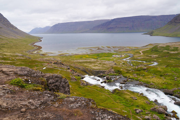 Красиві Dynjandi водоспад в Ісландії. - Фото, зображення