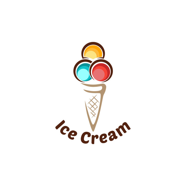 会社やショップのロゴをアイス クリーム - ベクター画像