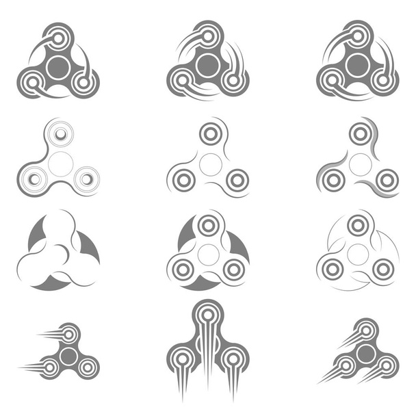 Set Hand Spinner emblems - Vector, Image