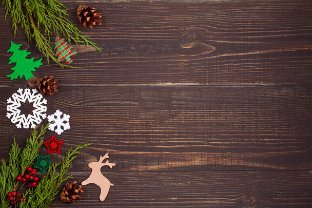 Christmas and New Year background. Winter holidays concept with decorations - Valokuva, kuva
