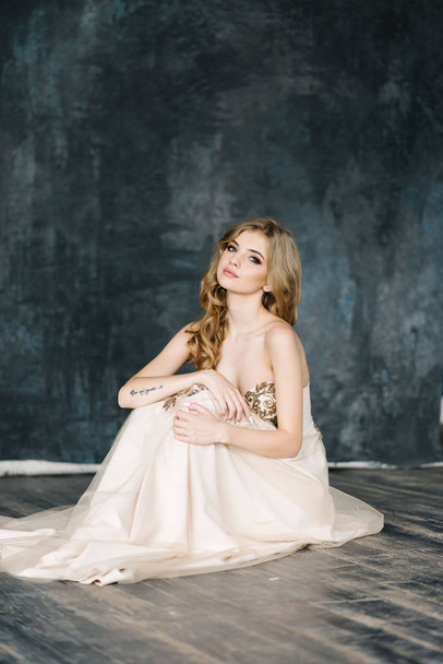 young girl in beautiful dress  - Valokuva, kuva